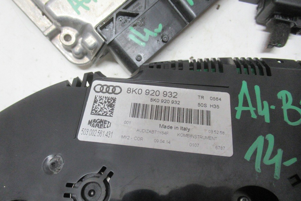 фото №10, Audi a4 b8 kombi 2.0 tdi 14r набор стартовый счетчик блок управления двигателя
