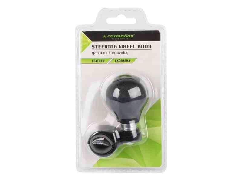 фото №9, Ручка na кермо, шкіряний, czarna