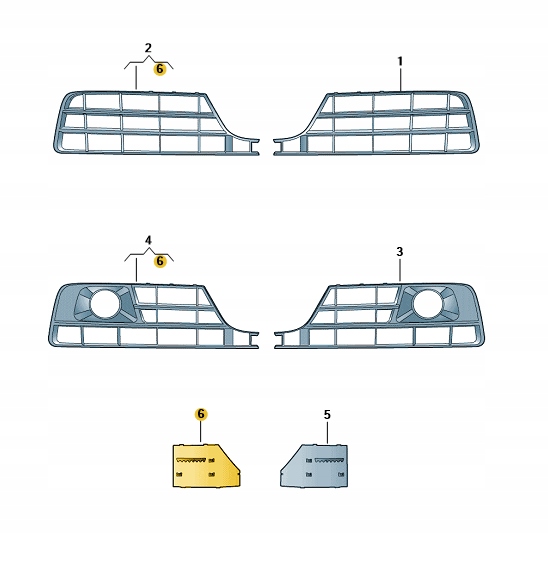 Купити Заглушка ґрати бампера перед audi a7 c7 права