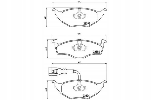 фото №1, Гальмівні колодки гальмівні audi a2 1.2tdi 01- з датчик. brembo