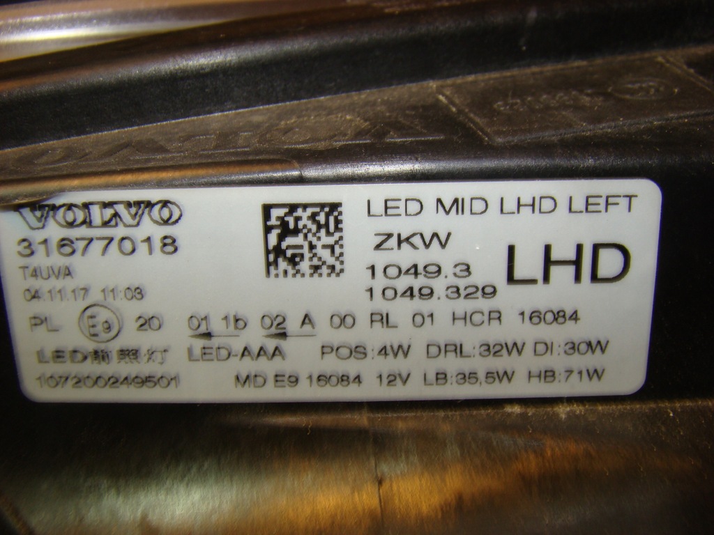 фото №7, Volvo s40 v40 xc40 full led org лампа перед ліва