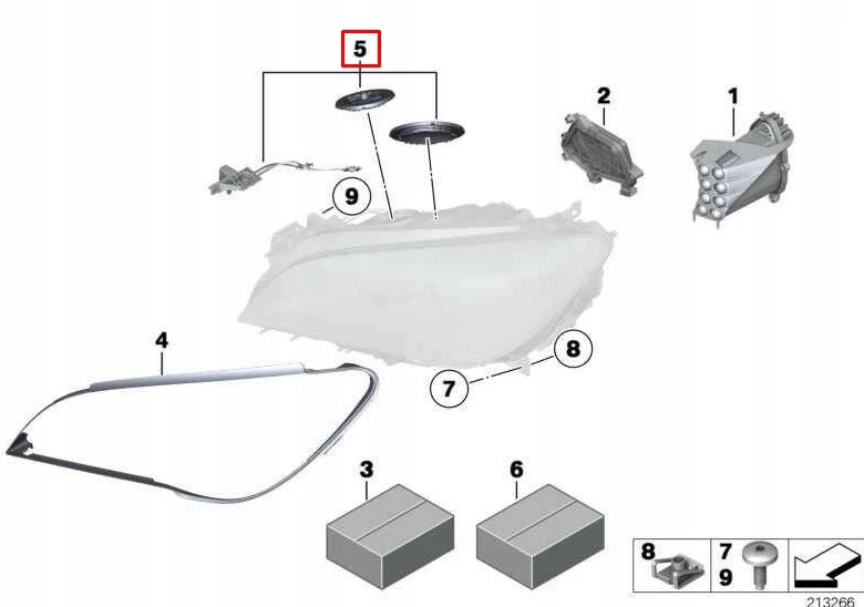 фото №10, Bmw 7 f01 набор ремонтный защита фара передний правого 63117225300