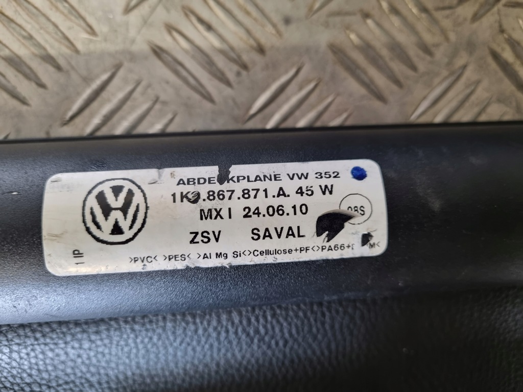 фото №6, Vw golf 6 vi kombi шторка багажника 1k9867871a