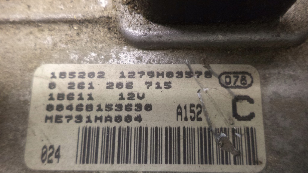 фото №7, Бортовой компьютер двигателя alfa romeo 147 1.6 ts 0261206715