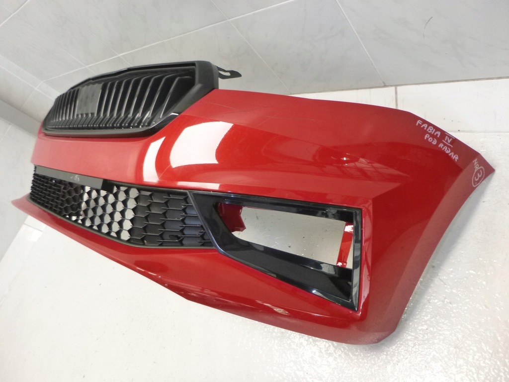 фото №5, Skoda fabia iv 4 бампер перед решітка радіатора передній радар