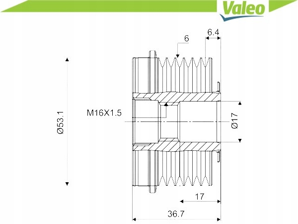 фото №2, Зчеплення односторонній генератора [valeo]