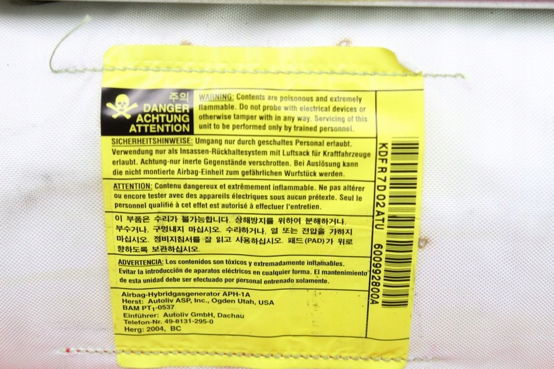 фото №7, Подушка безопасности подушка воздушная пассажира 600992800a kia sorento 1 i 02-06