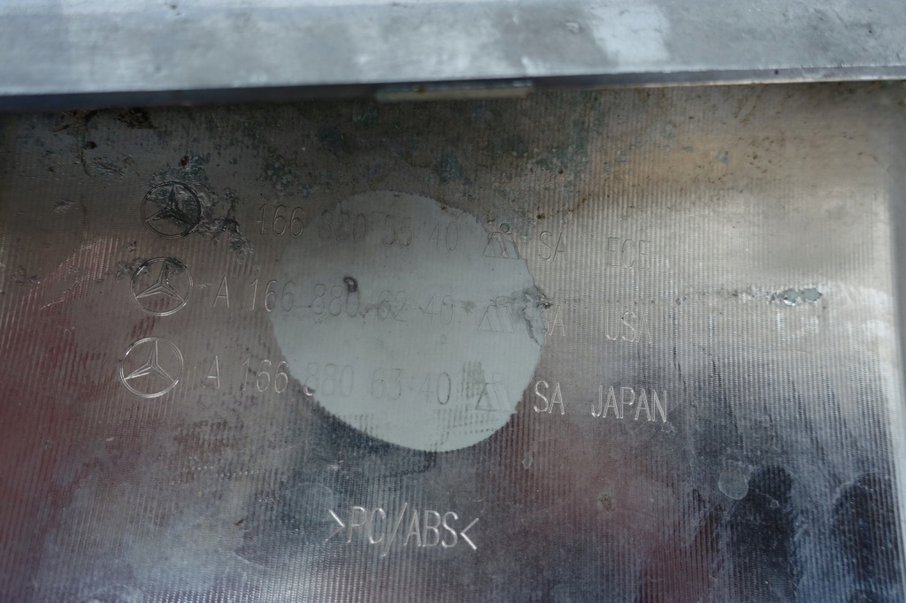 Хром молдинг бампера mercedes ml w166 amg 11-15 Оригинал