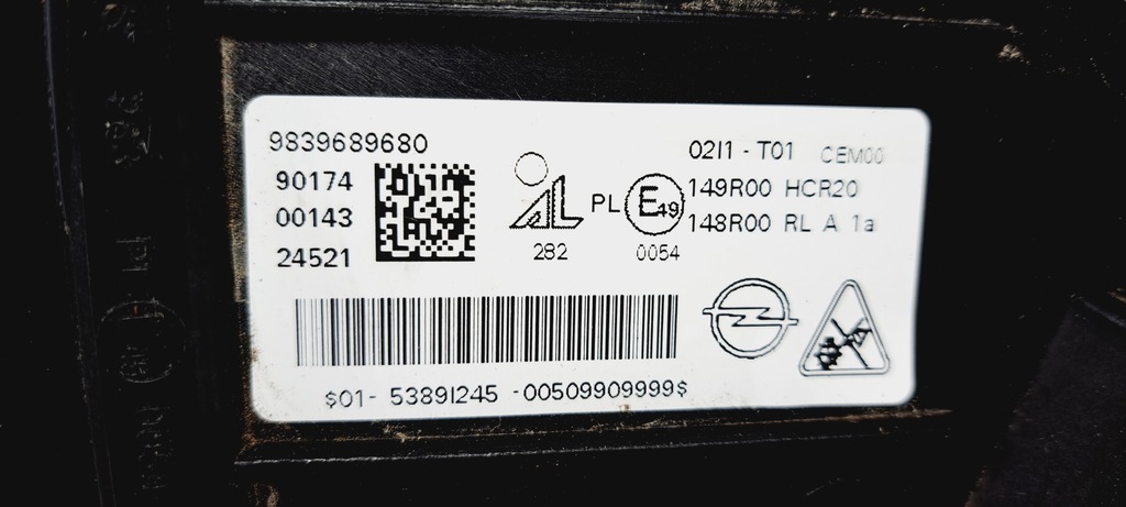 фото №11, Opel grandland x lift лампа левая led 9839689680