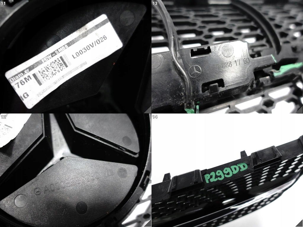 фото №16, Mercedes a-klasa w176 lift amg 15-18 решётка радиатора решётка радиатора w бампер перед diamond