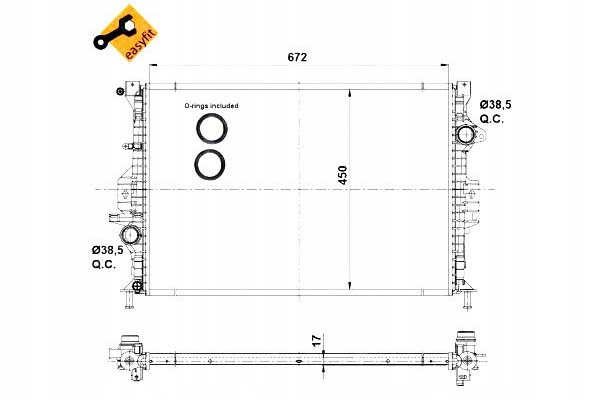 53737 nrf радиатор воды ford mondeo iv 11- с Разборки