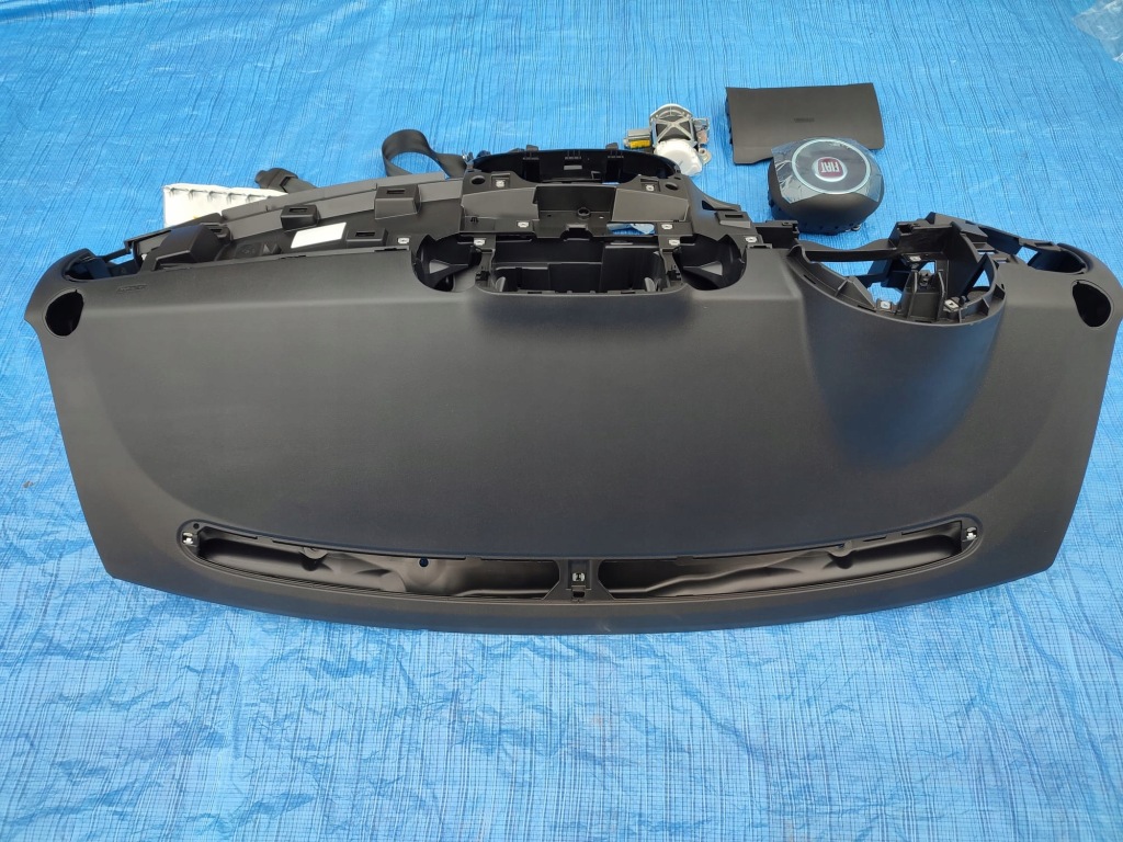 фото №5, Fiat 500 lifting po рестайлінг подушки безпеки панель  комплект подушка безпеки czarna демонтаж