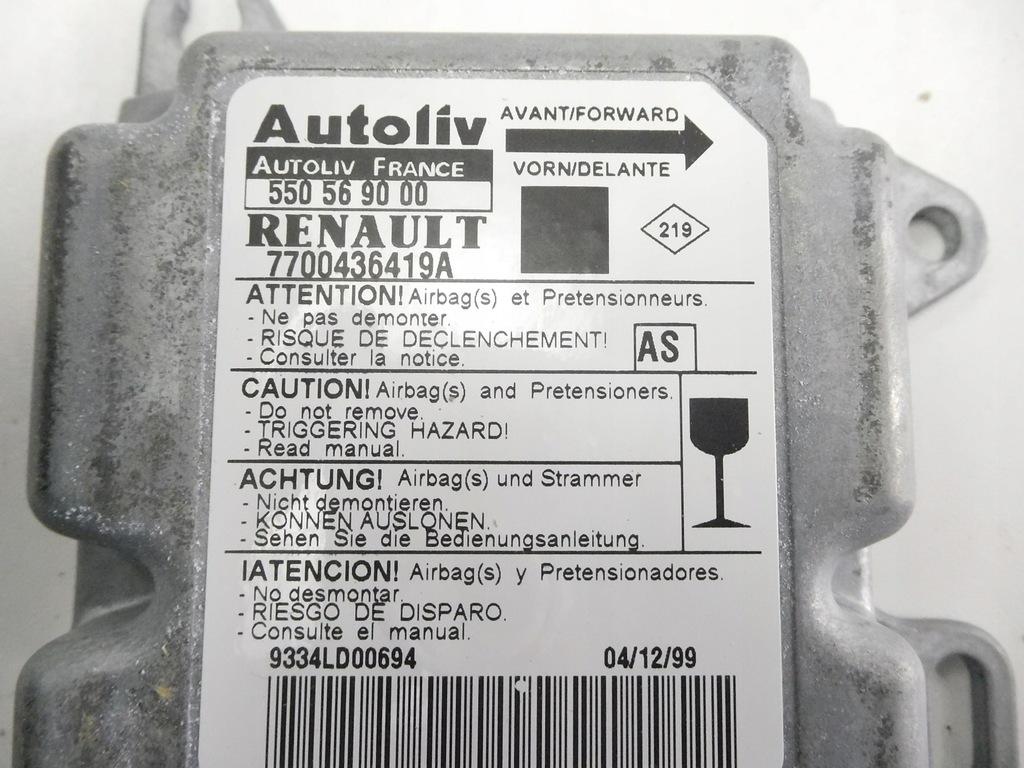 фото №4, Модуль air bag renault scenic 7700436419