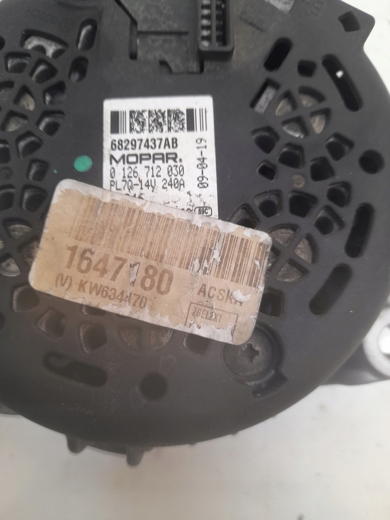 фото №8, Jeep wrangler jl 18- генератор 68297437ab 2.2d