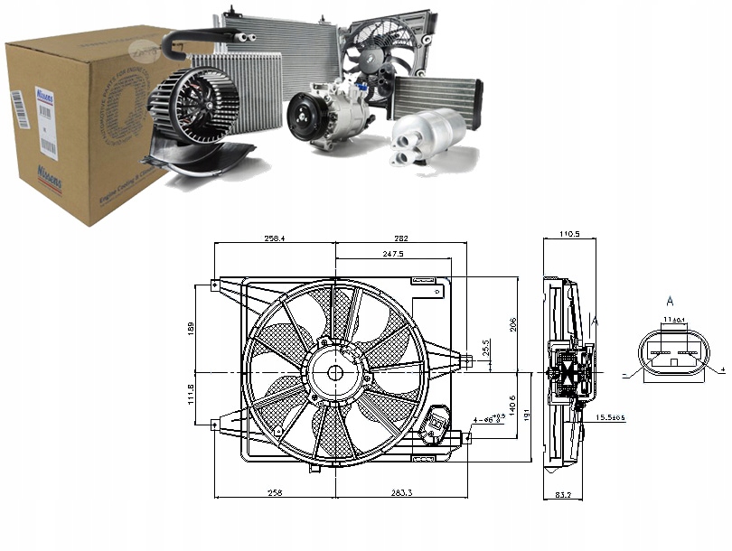 фото №1, Nis85708 вентилятор радиатора dacia logan, logan e
