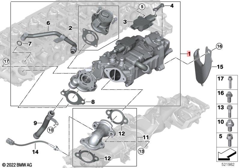 фото №8, Клапан egr радиатор выхлопных газов b57 bmw x7 g07 9886766