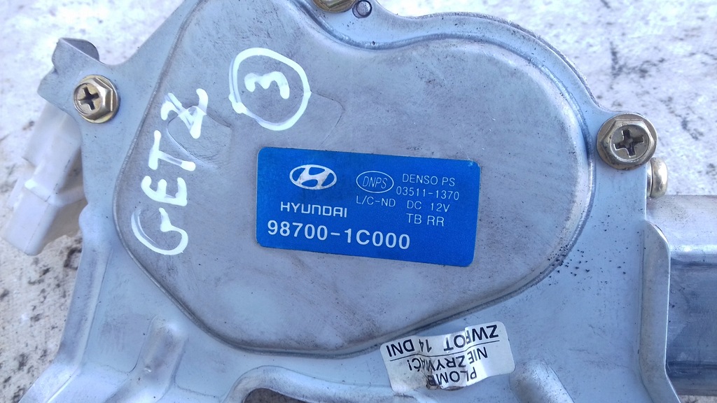 фото №8, Моторчик дворник задняя задний 987001c000 hyundai getz 02-