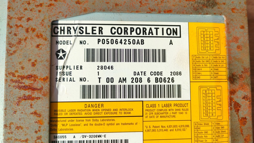 фото №7, Jeep grand cherokee проигрыватель dvd p05064250ab