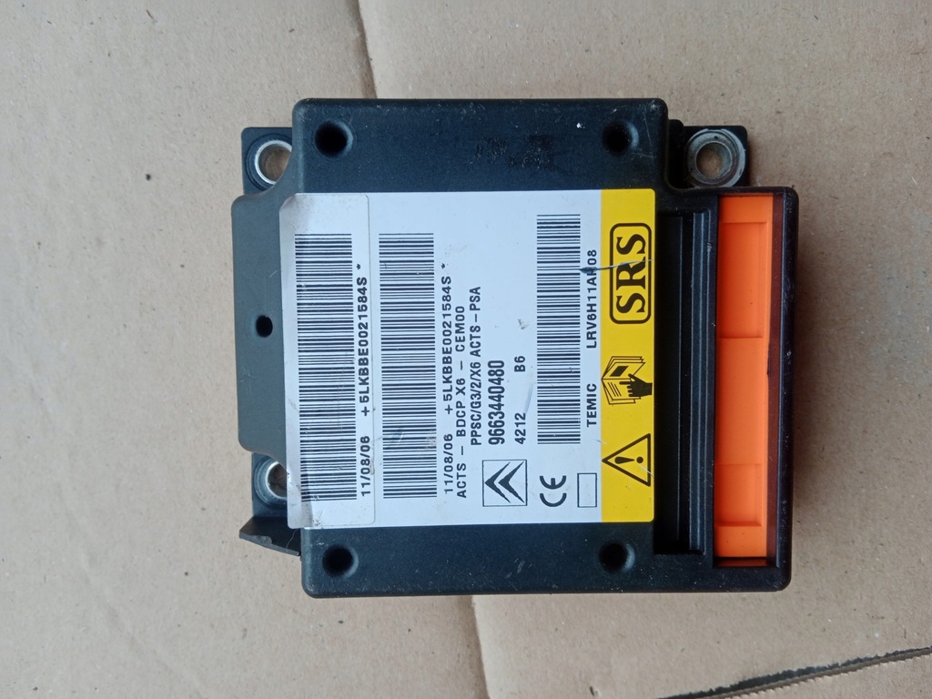 фото №1, Модуль датчик подушка безпеки citroen c6 9663440480