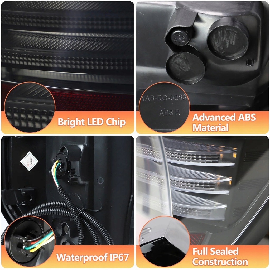 фото №11, Лампы задняя kpl vland led neon диоды динамические ford ranger v 5 mk5 2011-2022