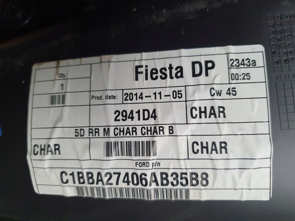 фото №6, Обшивка обивка дверь задняя ford fiesta mk7 5d