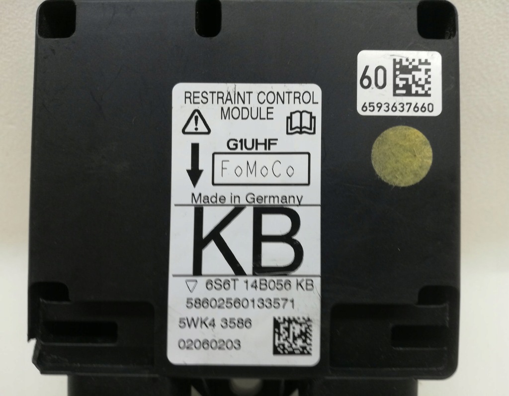 фото №4, Модуль подушка безпеки ford fiesta 5wk43586