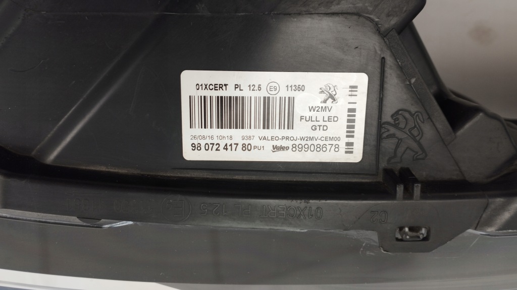 Фара перед левая peugeot 508 рестайлинг  full led 89908678 980724180 Недорого