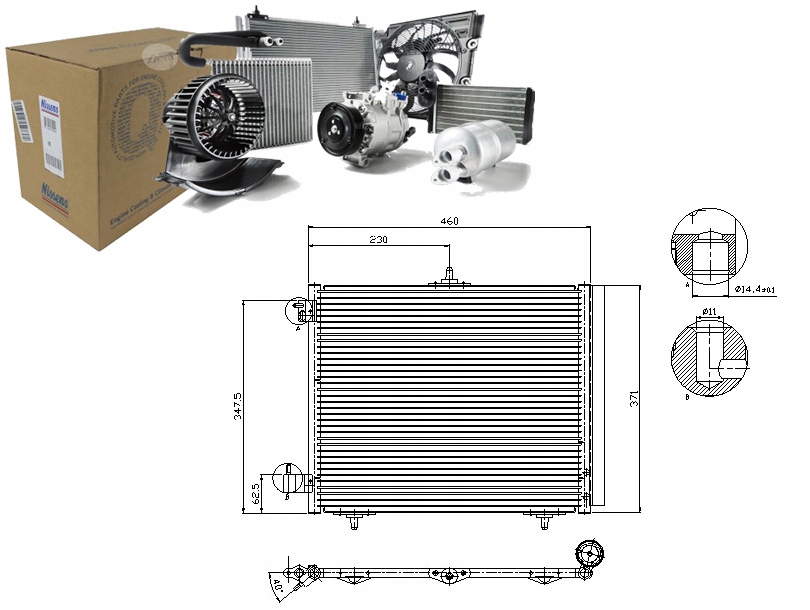фото №1, Nis94595 радиатор кондиционера с осушитель cit