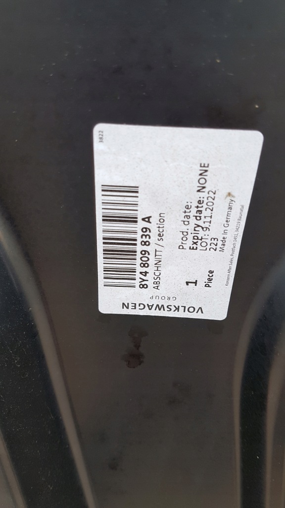 фото №10, Порог блок двигателя рама перед левый audi a3 8y4 hb новый!!!