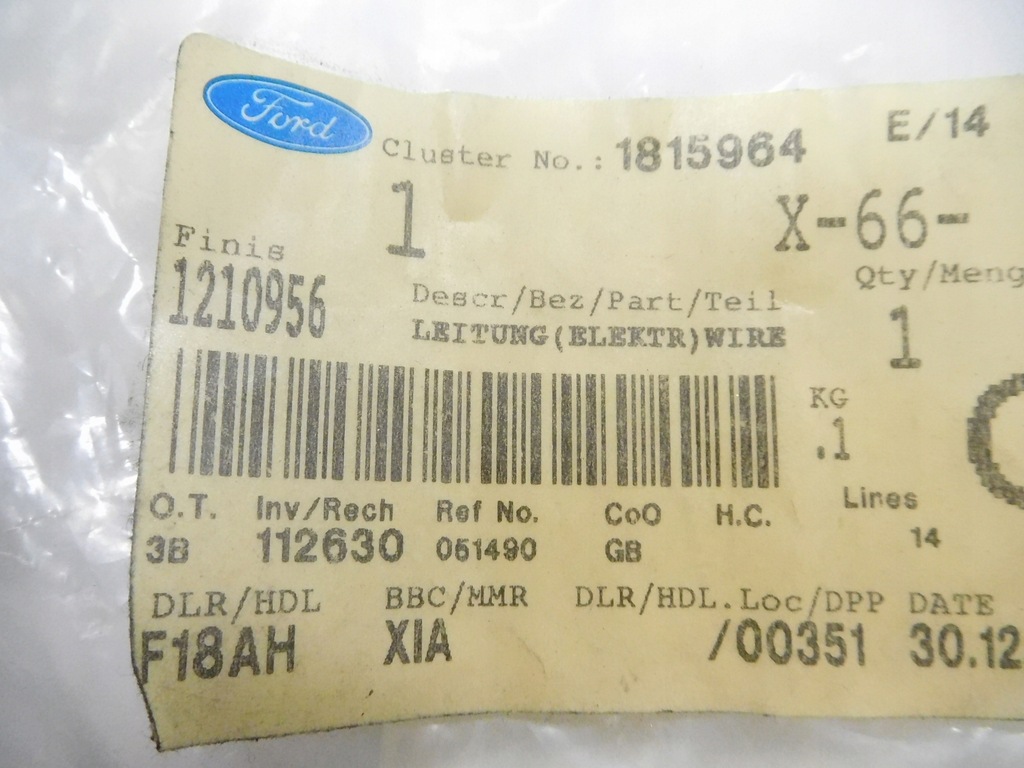 фото №8, Джгут трубопровід сидіння перед ford focus 1998-2005 оригінальний номер 1210956