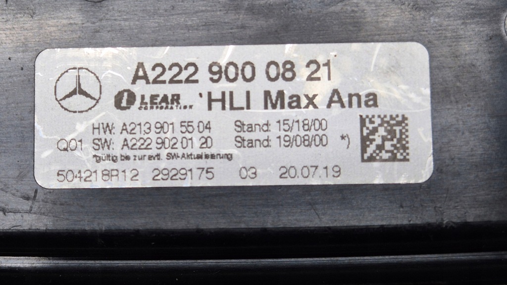 фото №8, Перетворювач модуль лампи led mercedes w213 w222 оригінальний номер a2229000821 nowa !!!