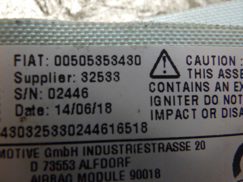 фото №4, Шторка безопасности подушка безопасности левая alfa romeo stelvio