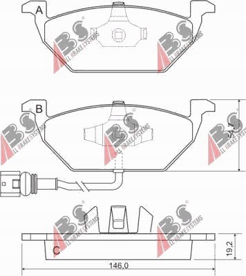 фото №1, Тормозные колодки тормозные перед audi a2 2000- 2005