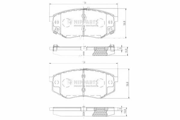 фото №1, Nipparts тормозные колодки тормозные hyundai ix20 1.4 nippart