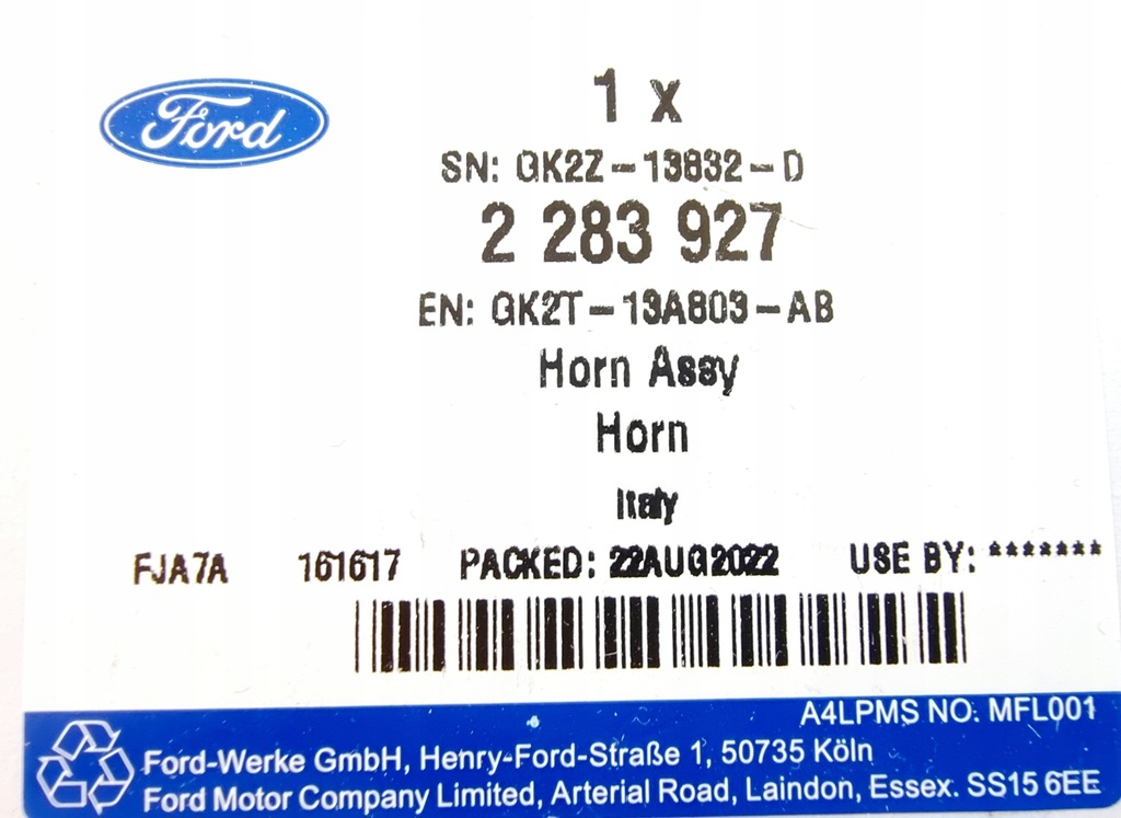 фото №13, Клаксон ford transit mk7 mk8 transit custom mk1 оригінальний номер