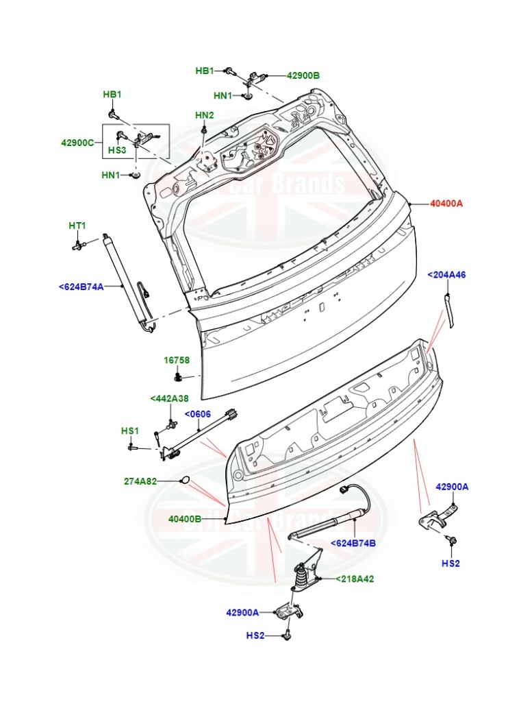 фото №2, Крышка багажника крышка багажника land rover range rover 5 l460 lr174097