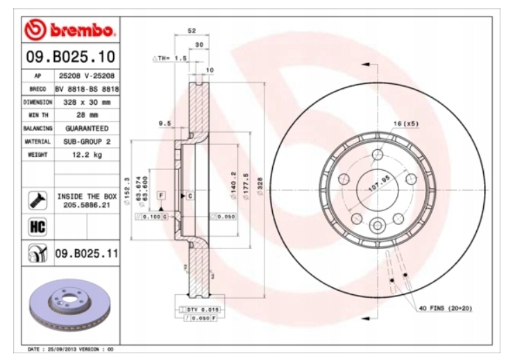 фото №12, Суппорты тормозные скоба левый правый перед ford s-max 1 i 328/30mm 06-14r.