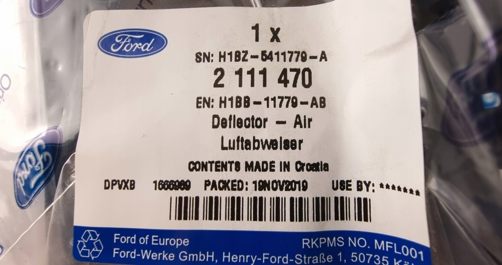 фото №6, Бризковик лівий задня fiesta mk8 od 2017.05 _ 2111470 _ h1bb-11779-ab