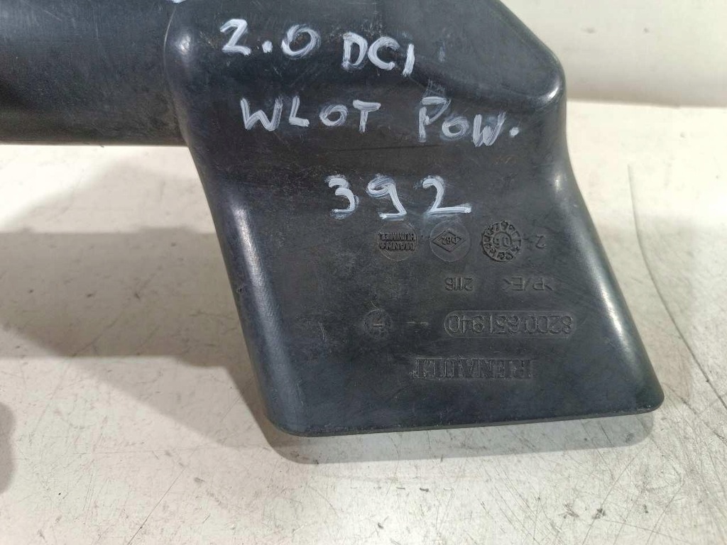 фото №5, Впуск воздуха renault scenic ii 2.0 dci 8200651940