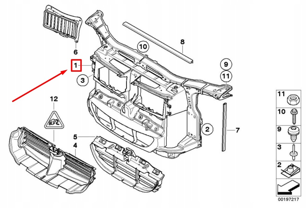фото №7, Bmw 3 e90 радиатор support slam панель 51647173564 7173564