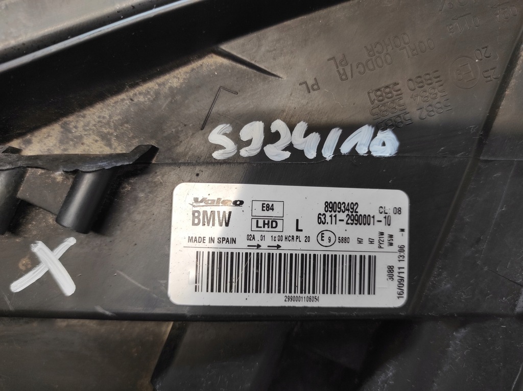 фото №9, Bmw x1 e84 09-12 лампа ліва передня 6311 2990001 -10 / 89093492