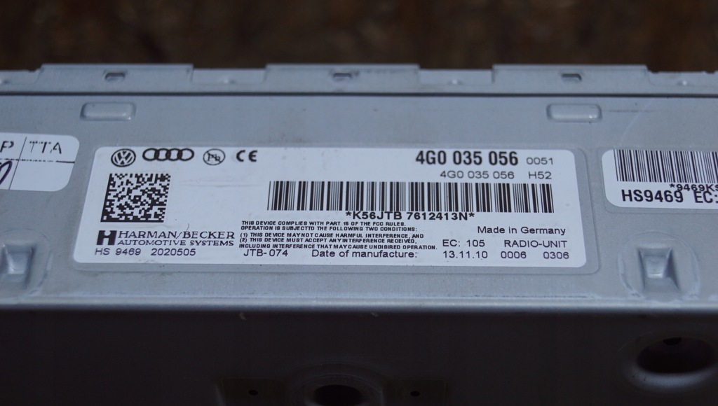 фото №7, Тюнер радіо audi a4 b8 a5 a6 4g0035056