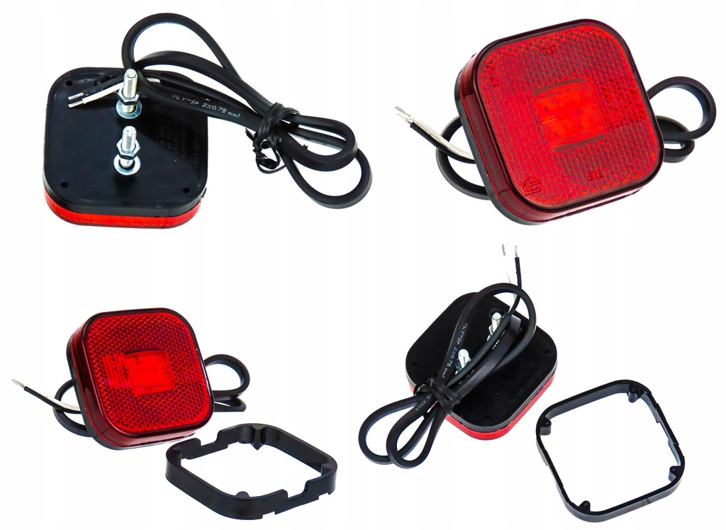 фото №1, Лампа led габаритная czerwona диодная прицепа emc