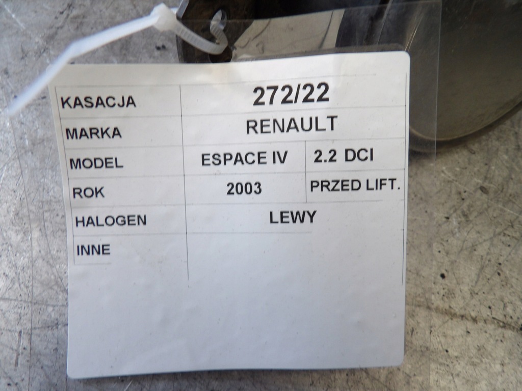 фото №3, Протитуманна фара лівий renault espace iv