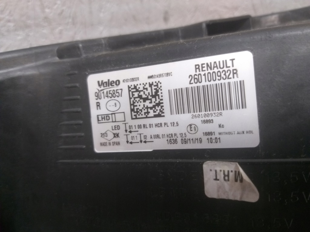 Фара перед правий renault megane iv 4 full led 260100932r Недорого