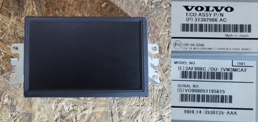 фото №1, Екран монітор дисплей volvo v40 ii 31382906 гарантія