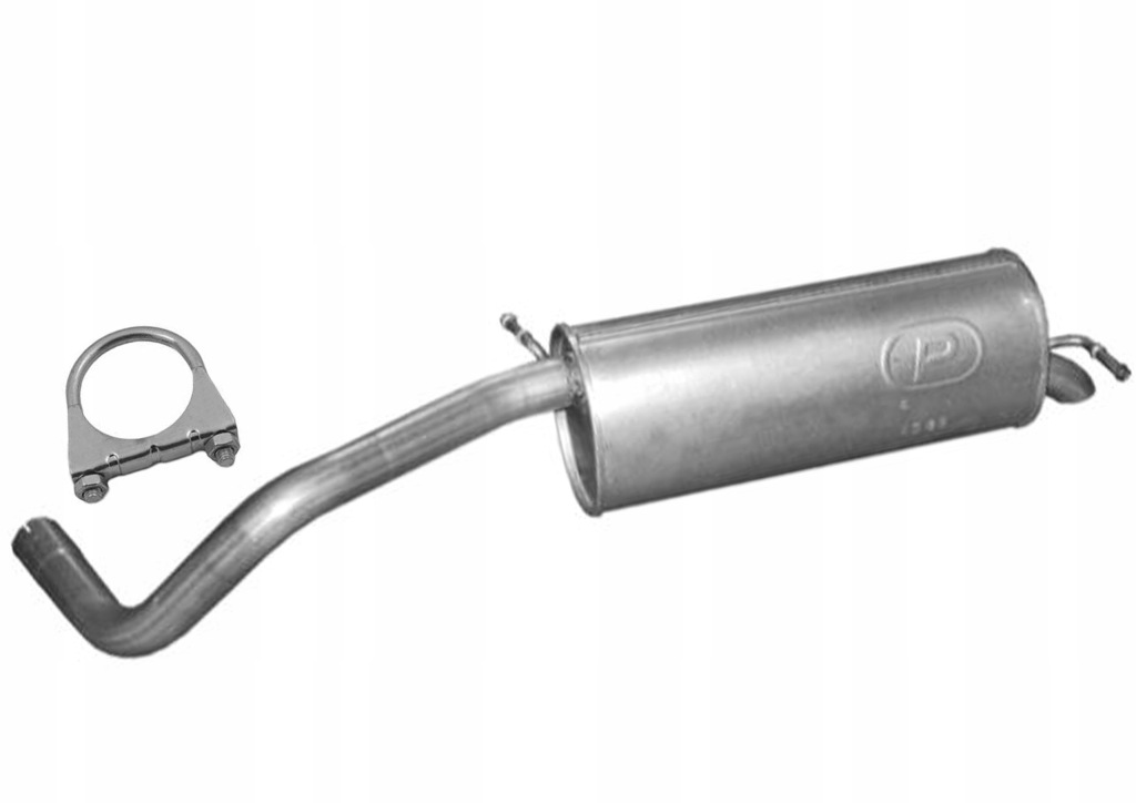 фото №1, Vw polo 4 9n 1.2 гаситель конечный + хомут rok 2001-2005