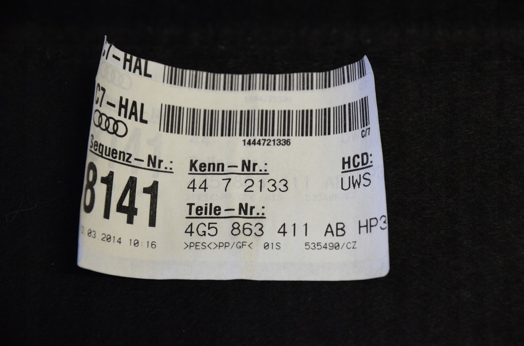 фото №6, Audil a6 c7 полиця задня 4g5863411ab hp3