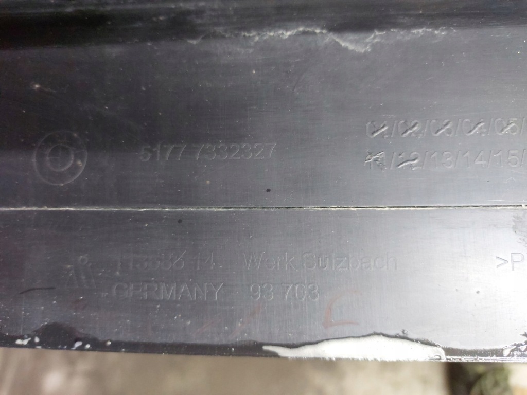 Молдинг порог порог наружная левая bmw x1 f48 2015- 51777332327 Цена