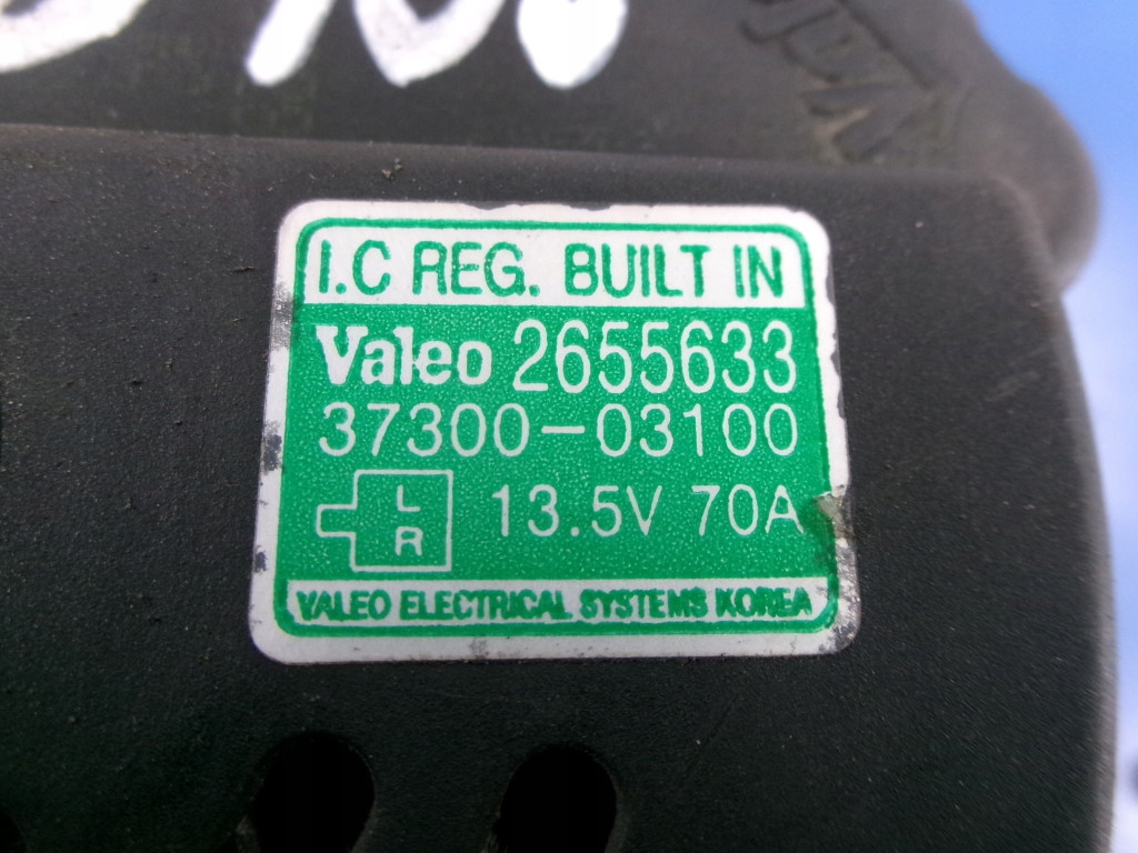 фото №6, Hyundai i10 1.2 16v генератор 37300-03100 valeo 2655633 70a test